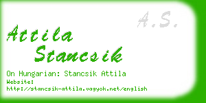 attila stancsik business card